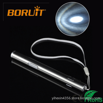 Stainless Steel USB Rechargeable Led Mini Pocket Flashlight Pen Light
